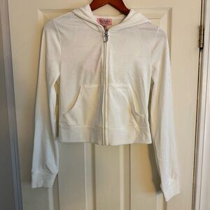 Juicy Couture White Hooded Zip Up